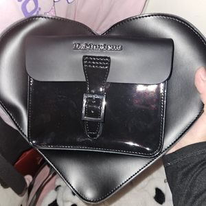 Dr Martens heart backpack in black leather